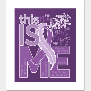 This Is Me - Awareness Ribbon - Feather - Purple Posters and Art